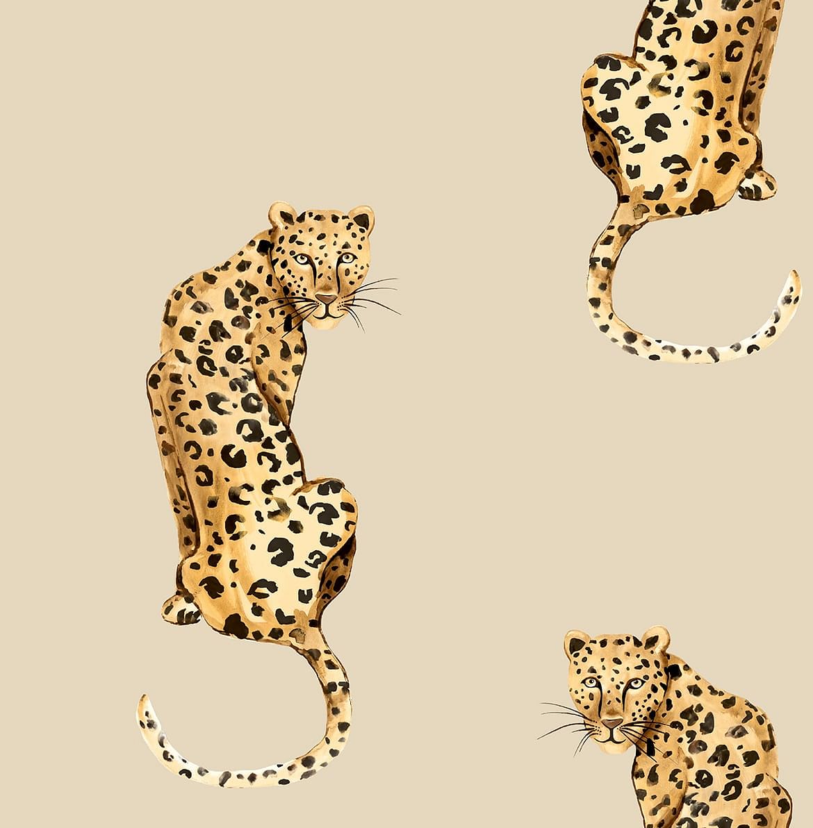 Leopard peel and stick wallpaper DB20205 from Daisy Bennett Designs