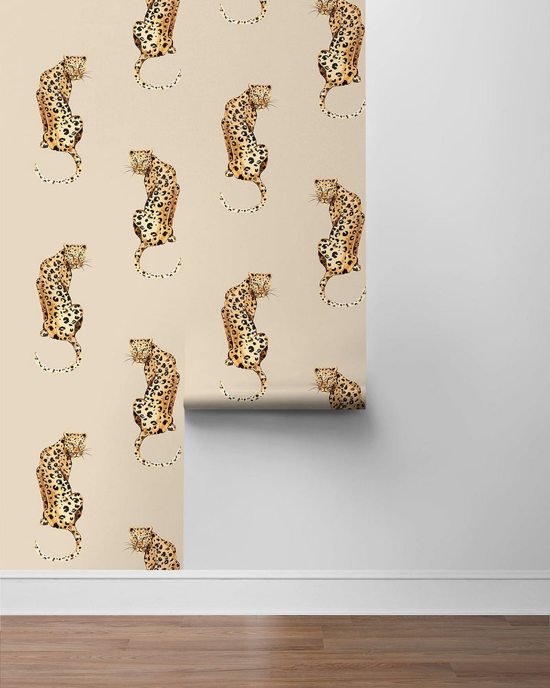 Leopard peel and stick wallpaper DB20205 roll from Daisy Bennett Designs