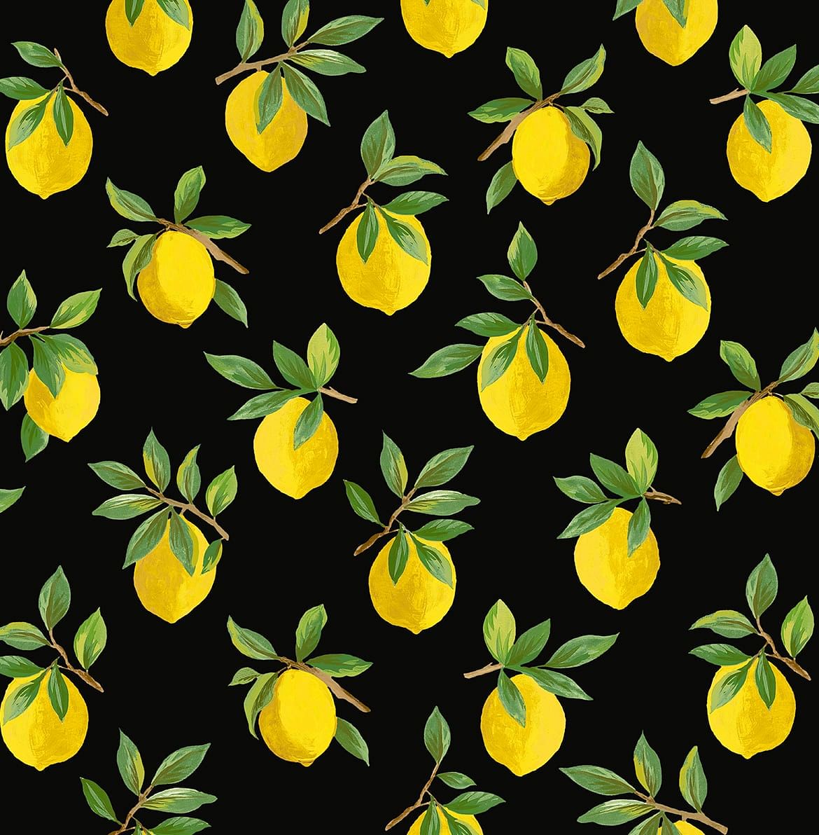 Lemon peel and stick wallpaper DB20400 from Daisy Bennett Designs