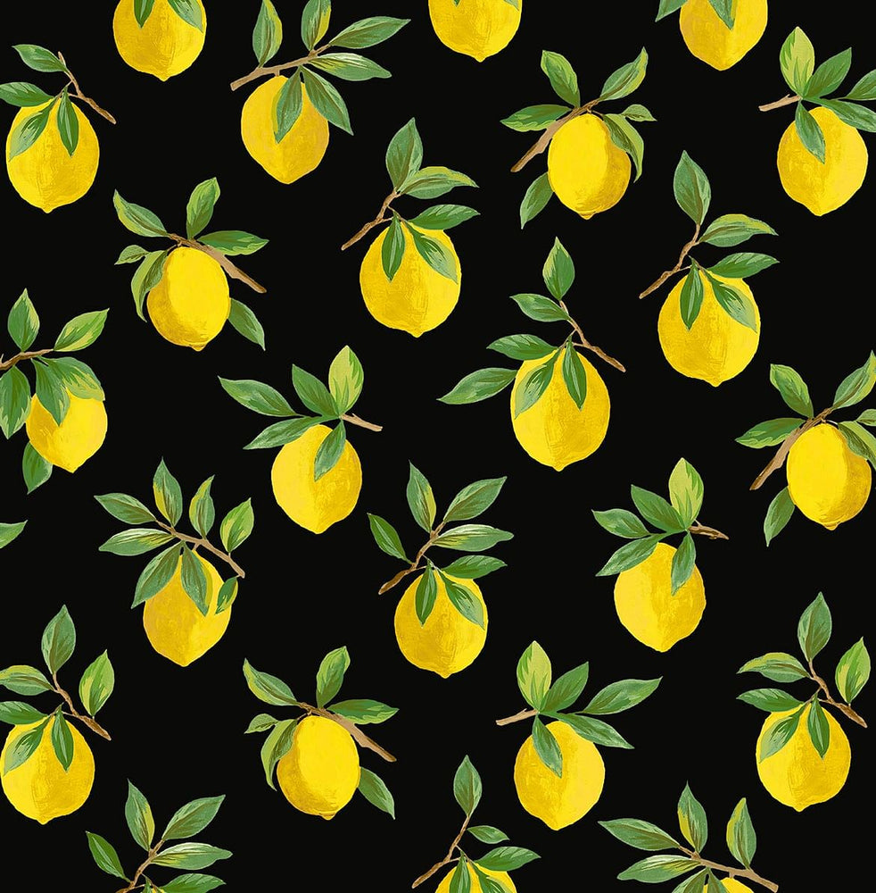 Lemon peel and stick wallpaper DB20400 from Daisy Bennett Designs