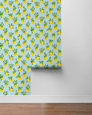 Lemon peel and stick wallpaper roll DB20402 from Daisy Bennett Designs