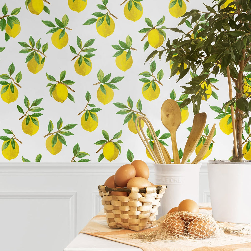 
                  
                    Lemon peel and stick wallpaper kitchen DB20403 from Daisy Bennett Designs
                  
                