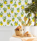 Lemon peel and stick wallpaper kitchen DB20403 from Daisy Bennett Designs
