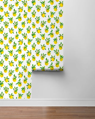 Lemon peel and stick wallpaper roll DB20403 from Daisy Bennett Designs