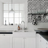 Faux tile peel and stick wallpaper DB20500 kitchen from Daisy Bennett Designs