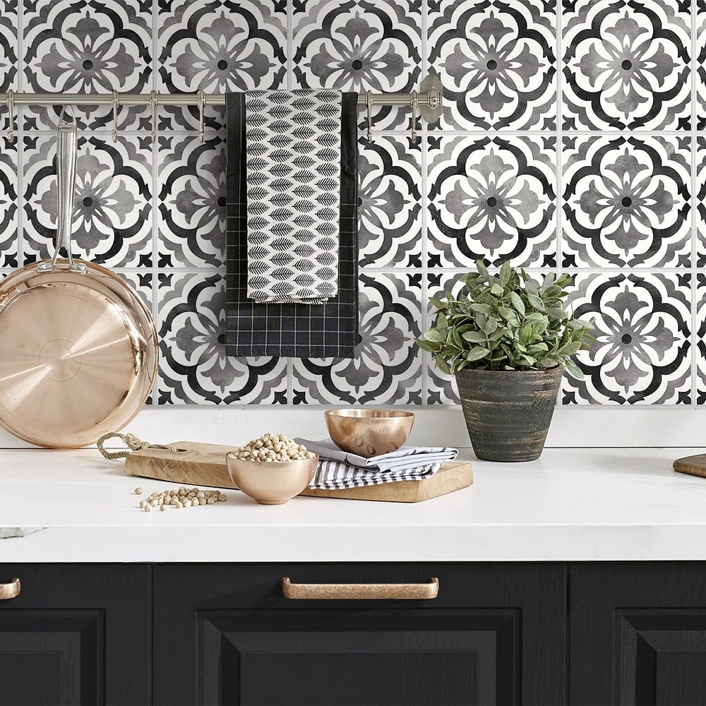 
                  
                    Faux tile peel and stick wallpaper DB20500 backsplash from Daisy Bennett Designs
                  
                