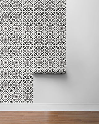 Faux tile peel and stick wallpaper DB20500 roll from Daisy Bennett Designs