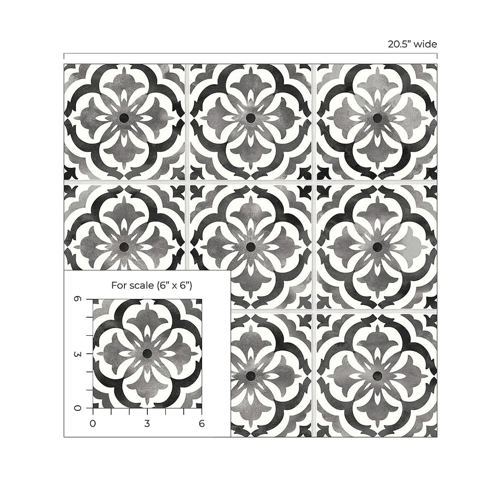 Faux tile peel and stick wallpaper DB20500 scale from Daisy Bennett Designs