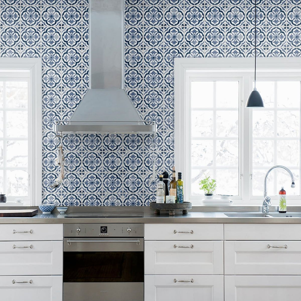 
                  
                    Faux tile peel and stick wallpaper DB20502 backsplash from Daisy Bennett Designs
                  
                