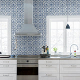 Faux tile peel and stick wallpaper DB20502 backsplash from Daisy Bennett Designs