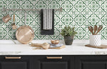 Faux tile peel and stick wallpaper DB20504 backsplash from Daisy Bennett Designs