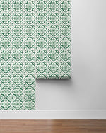 Faux tile peel and stick wallpaper DB20504 roll from Daisy Bennett Designs