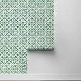 Faux tile peel and stick wallpaper DB20504 roll from Daisy Bennett Designs