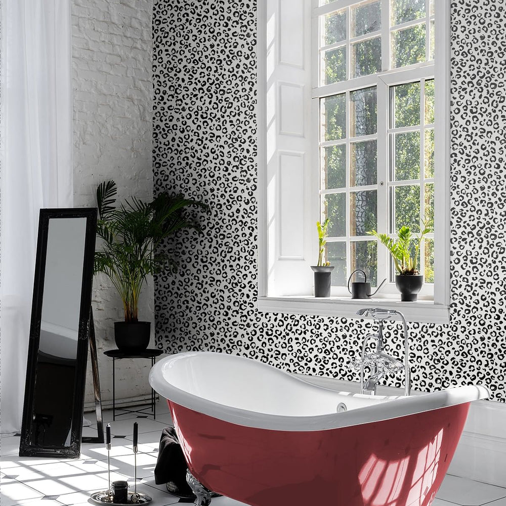 
                  
                    Cheetah print wallpaper DB20600 bathroom from Daisy Bennett Designs
                  
                