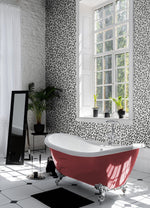 Cheetah print wallpaper DB20600 bathroom from Daisy Bennett Designs