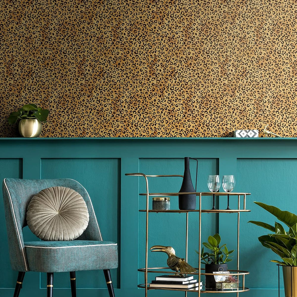 
                  
                    Cheetah print wallpaper DB20606 bar cart from Daisy Bennett Designs
                  
                