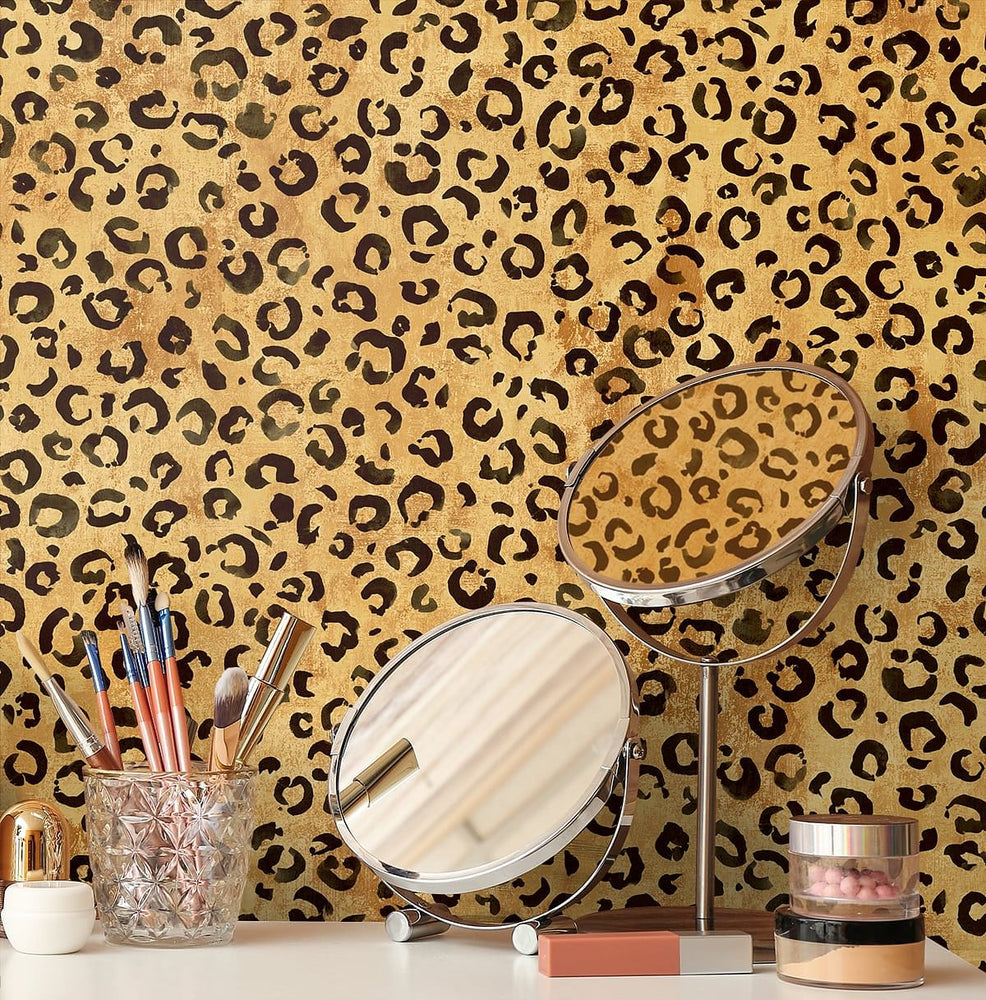 Daisy Bennett Tropical Leopard Peel & Stick Wallpaper - White