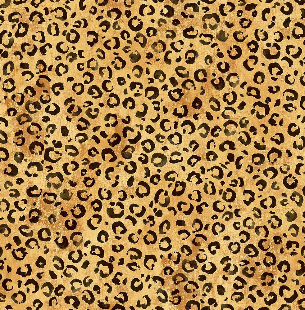 Animal Print Leopard Light Natural Peel and Stick Vinyl Wallpaper