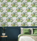 DBW9001 botanical wallpaper bedroom citrus hummingbird from the West Boulevard collection by Daisy Bennett Designs
