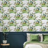 DBW9001 botanical wallpaper bedroom citrus hummingbird from the West Boulevard collection by Daisy Bennett Designs