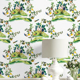 DBW9001 botanical wallpaper decor citrus hummingbird from the West Boulevard collection by Daisy Bennett Designs