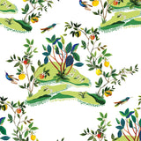 DBW9001 botanical wallpaper citrus hummingbird from the West Boulevard collection by Daisy Bennett Designs
