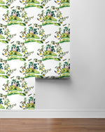 DBW9001 botanical wallpaper roll citrus hummingbird from the West Boulevard collection by Daisy Bennett Designs