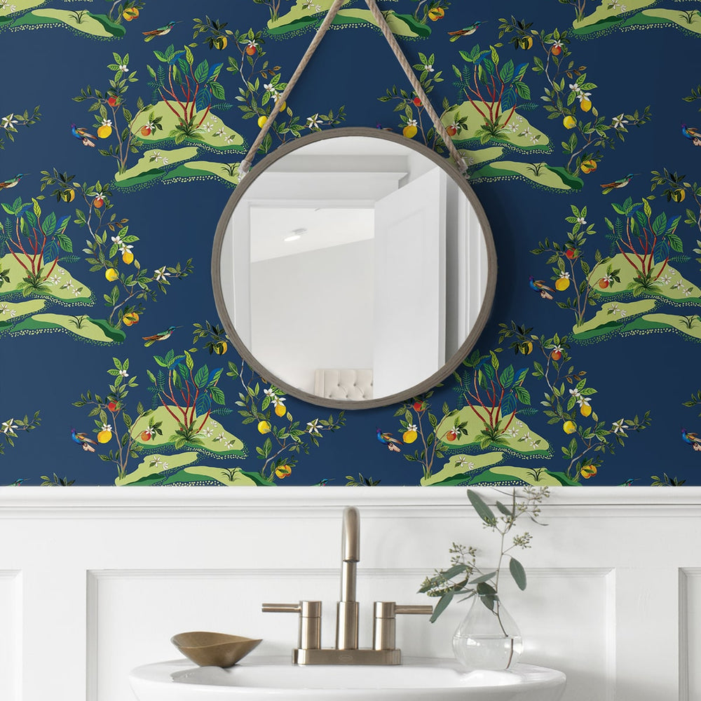 
                  
                    DBW9002 botanical wallpaper bathroom citrus hummingbird from the West Boulevard collection by Daisy Bennett Designs
                  
                