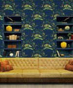 DBW9002 botanical wallpaper living room citrus hummingbird from the West Boulevard collection by Daisy Bennett Designs