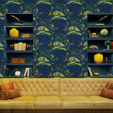 DBW9002 botanical wallpaper living room citrus hummingbird from the West Boulevard collection by Daisy Bennett Designs