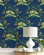 DBW9002 botanical wallpaper decor citrus hummingbird from the West Boulevard collection by Daisy Bennett Designs