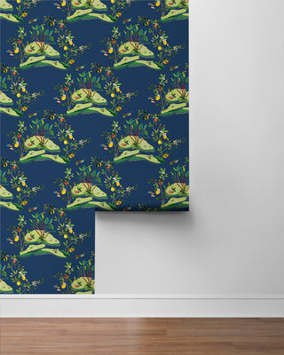 DBW9002 botanical wallpaper roll citrus hummingbird from the West Boulevard collection by Daisy Bennett Designs