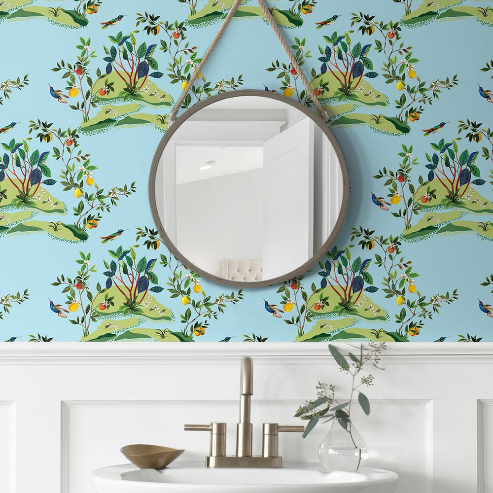 
                  
                    DBW9003 botanical wallpaper bathroom citrus hummingbird from the West Boulevard collection by Daisy Bennett Designs
                  
                