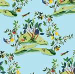 DBW9003 botanical wallpaper citrus hummingbird from the West Boulevard collection by Daisy Bennett Designs