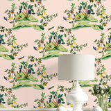 DBW9004 botanical wallpaper decor citrus hummingbird from the West Boulevard collection by Daisy Bennett Designs