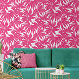 DBW9117 palm leaf wallpaper living room from the West Boulevard collection by Daisy Bennett Designs