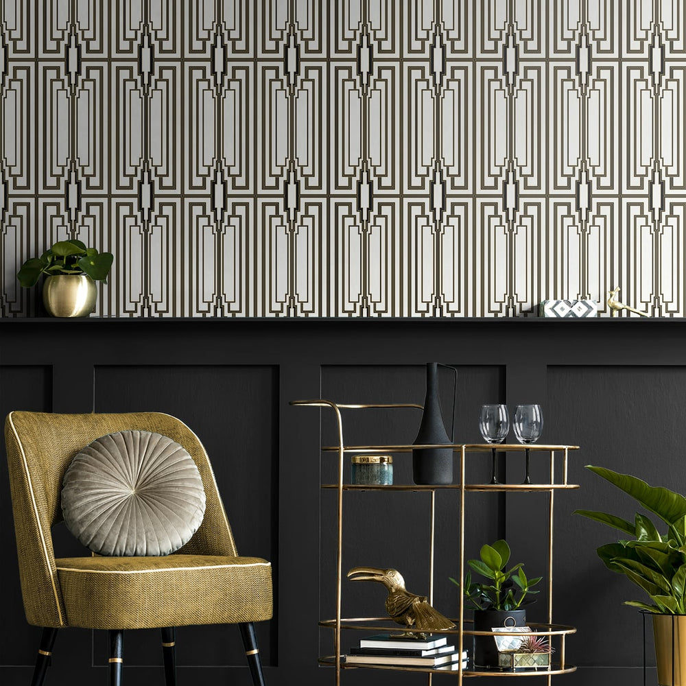 
                  
                    Deco geometric wallpaper living room DC60005 from the Deco 2 collection by Collins & Company
                  
                