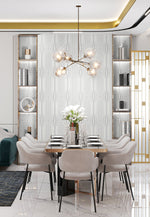 Deco geometric wallpaper dining room DC60013 from the Deco 2 collection by Collins & Company