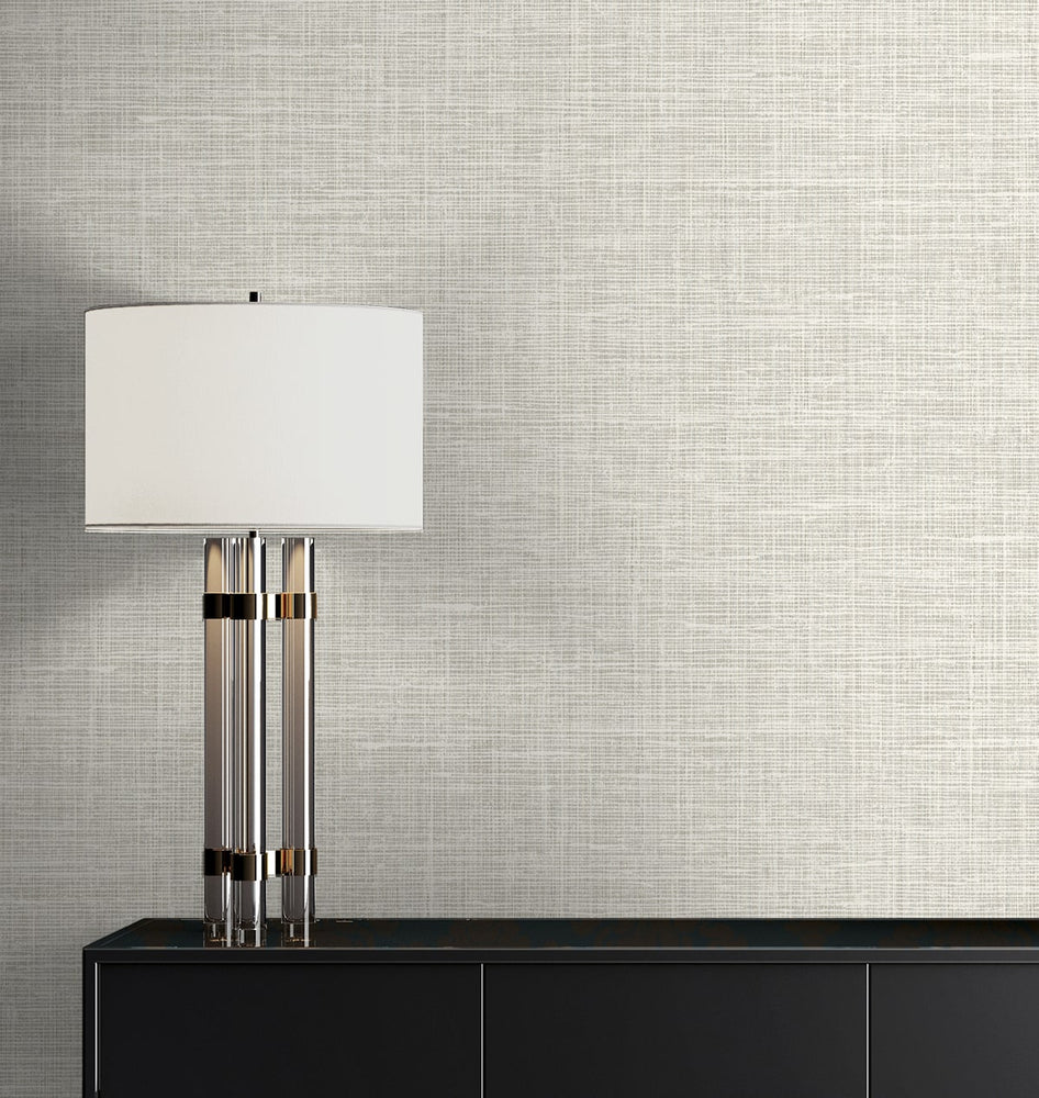 DC60410 faux linen wallpaper accent from the Deco 2 collection by Collins & Company