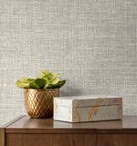 DC60450 faux linen wallpaper decor from the Deco 2 collection by Collins & Company