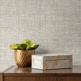 DC60450 faux linen wallpaper decor from the Deco 2 collection by Collins & Company