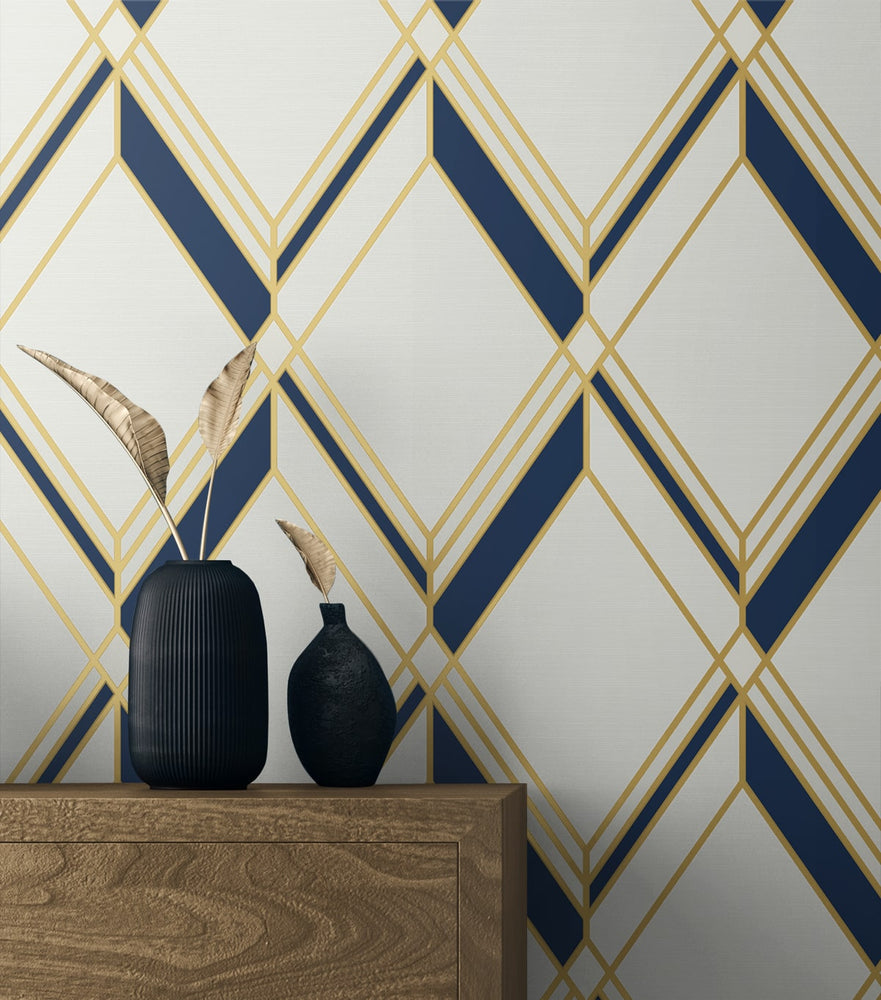 DC60502 geometric wallpaper decor from the Deco 2 collection by Collins & Company