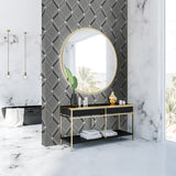DC60504 geometric wallpaper bathroom  from the Deco 2 collection by Collins & Company