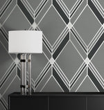 DC60504 geometric wallpaper decor from the Deco 2 collection by Collins & Company