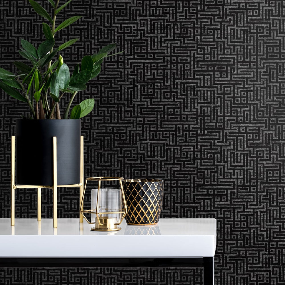 
                  
                    Geometric maze wallpaper decor DC60910 from the Deco 2 collection by Collins & Company
                  
                