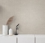 DC61008 faux linen wallpaper decor from the French Country collection by Collins & Company