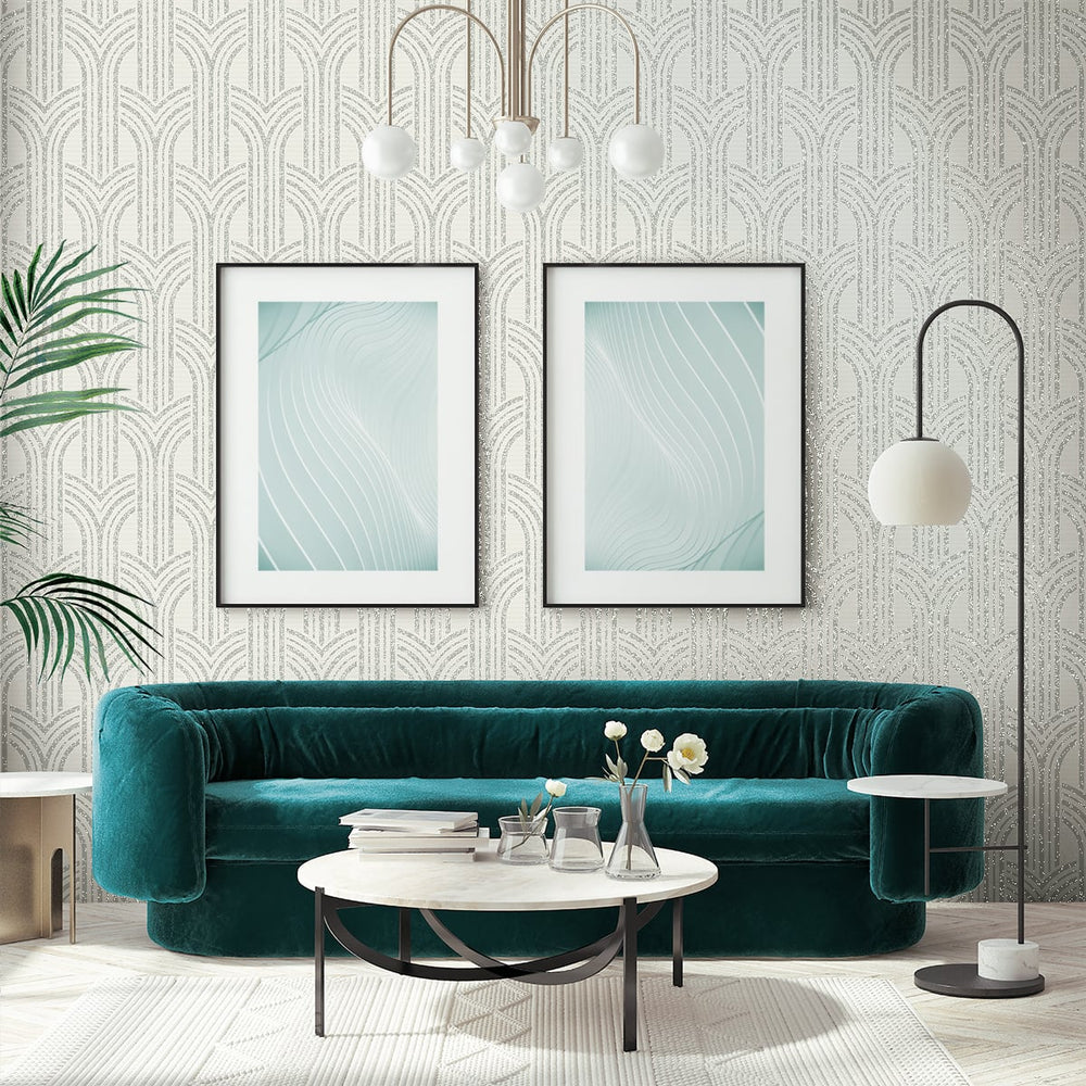 Deco wallpaper living room geometric DC61307 from the Deco 2 collection by Collins & Company