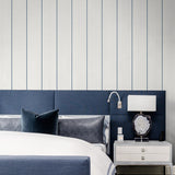 DC61404 striped wallpaper bedroom from the Deco 2 collection by Collins & Company
