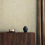 DC61503 skyline wallpaper entryway from the Deco 2 collection by Collins & Company