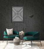 DC61510 skyline wallpaper living room from the Deco 2 collection by Collins & Company